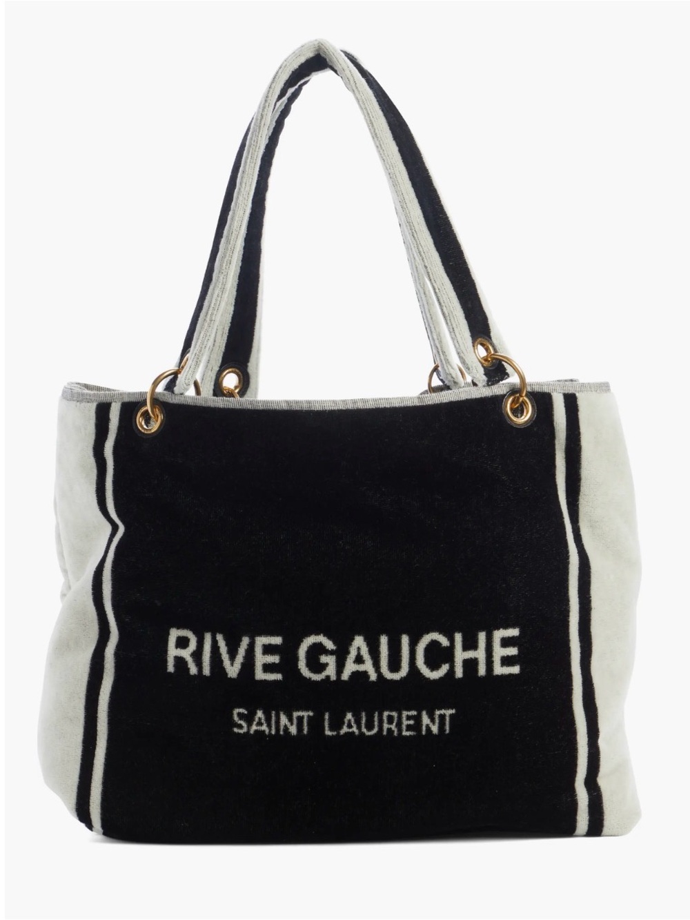 Saint Laurent Rive Gauche Noe Terrycloth Towel Tote